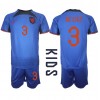 Baby Fußballbekleidung Niederlande Matthijs de Ligt #3 Auswärtstrikot WM 2022 Kurzarm (+ kurze hosen)